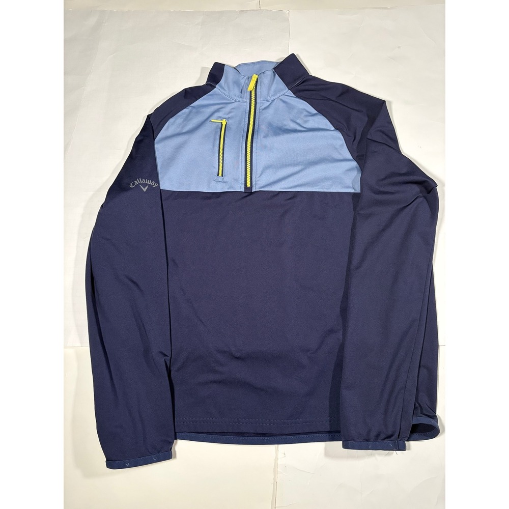 Callaway Weather Series Men's Medium Golf 1/4 Zip Pullover Blue Swing Tech
